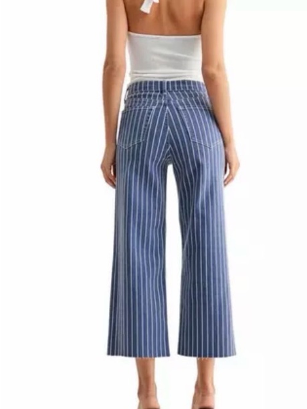Scissor Cut Wide Leg ... lust Black Denim high waist relaxed sz 27 NWT
